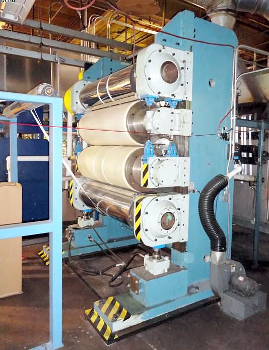 HOLYOKE 54" Calender, 4 roll, ~ 70 ton,